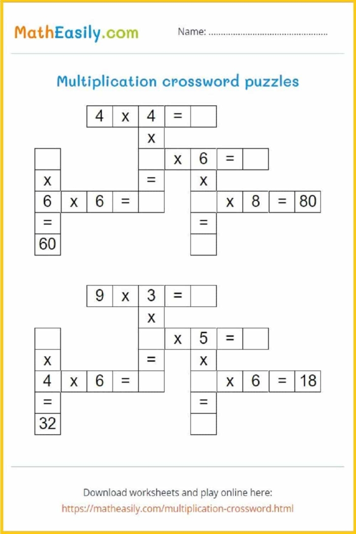 A third grade division puzzle worksheet with empty spaces for students to complete division problems using given numbers