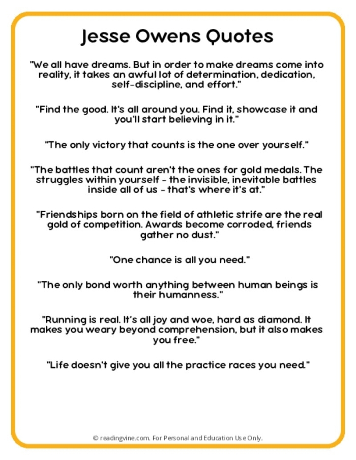 Second grade student completing a historical heroes worksheet about Jesse Owens