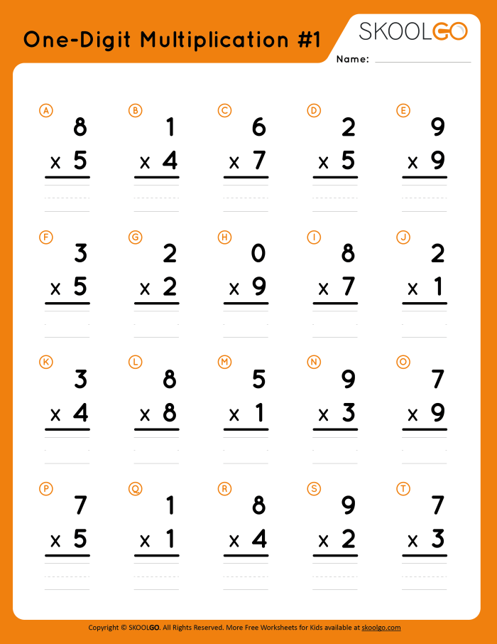 Multiplying by One Math Practice Sheet 17 Third grade student working on a math worksheet to practice multiplying by the number one