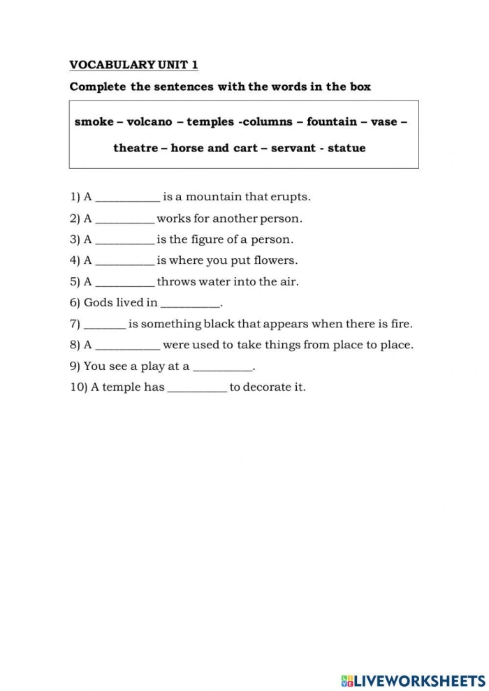 Master of Disaster Vocabulary Worksheet 5 for Third Grade Reading Third grade student filling out a natural disaster terminology worksheet about weather events