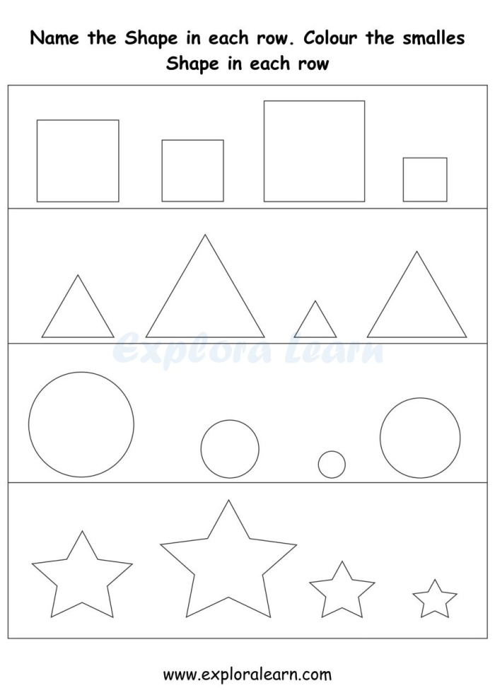 First grade math worksheet for identifying shapes with multiple choice bubbles for exam practice