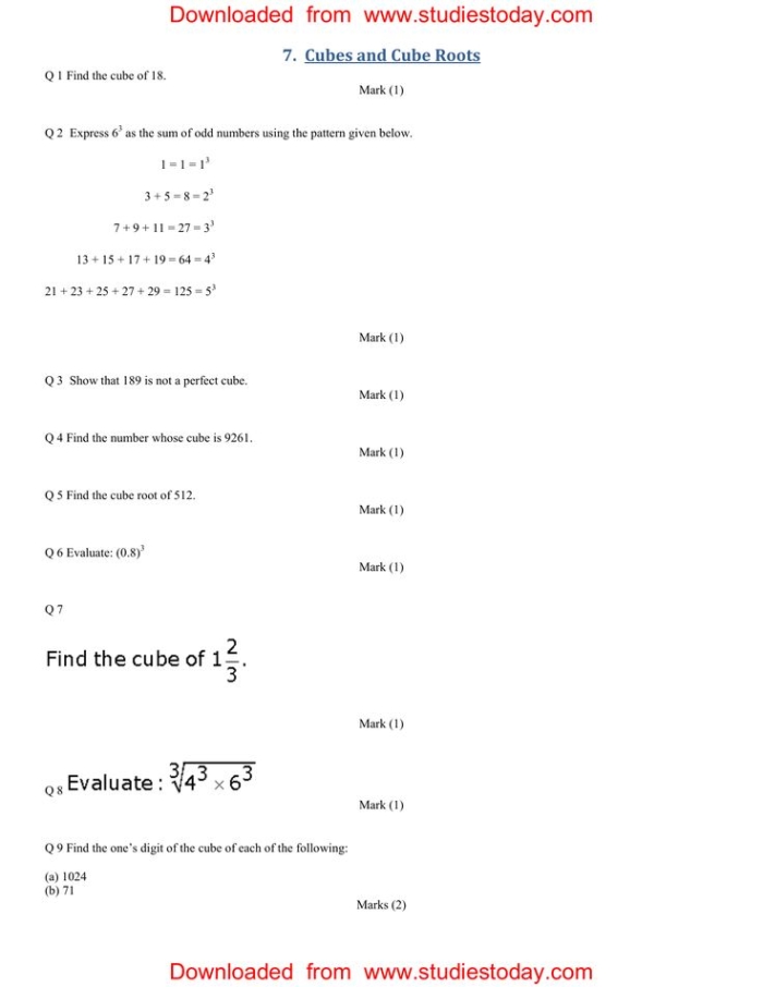 Square Root and Cube Root Practice Worksheet for Middle School Math Eighth grade student solving square root and cube root problems on an algebra practice worksheet