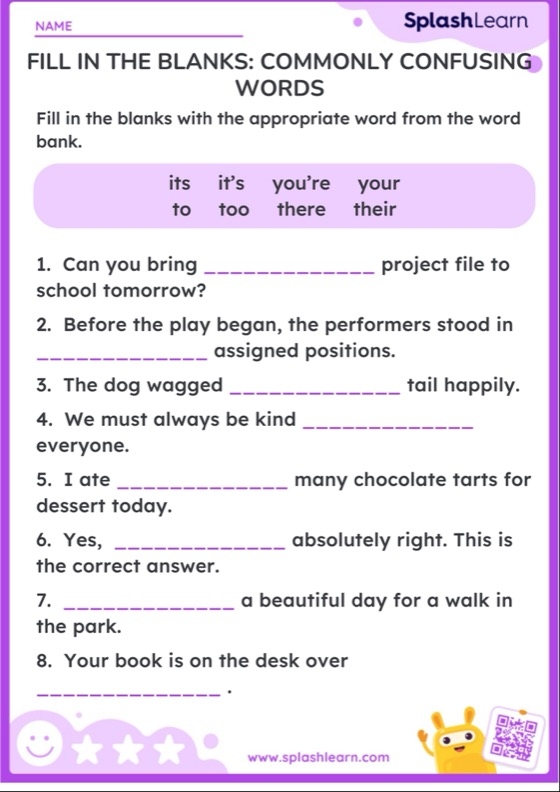 Sixth grade grammar worksheet showing practice exercises for using who and whom correctly in sentences