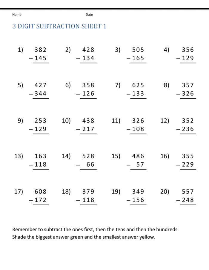 Worksheet for practicing borrowing in two-digit subtraction for second graders