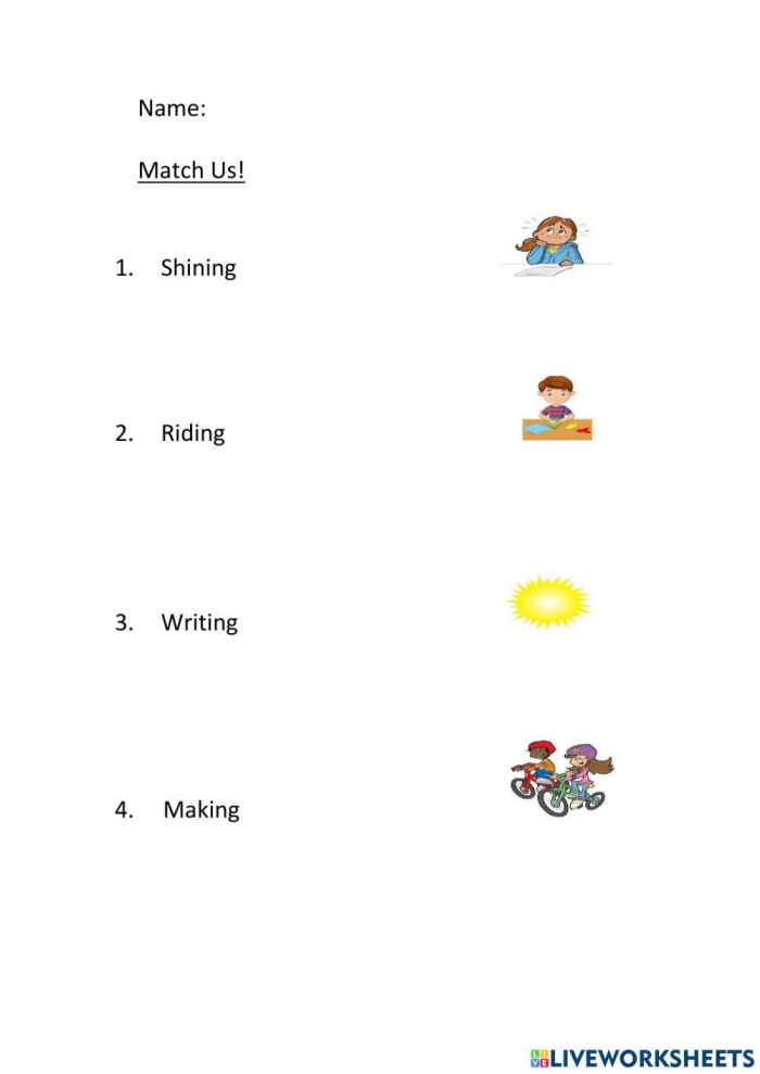 Phonics Worksheet 18 Adding Ing to Verbs Second grade worksheet for practicing present progressive verbs by adding ing to action words