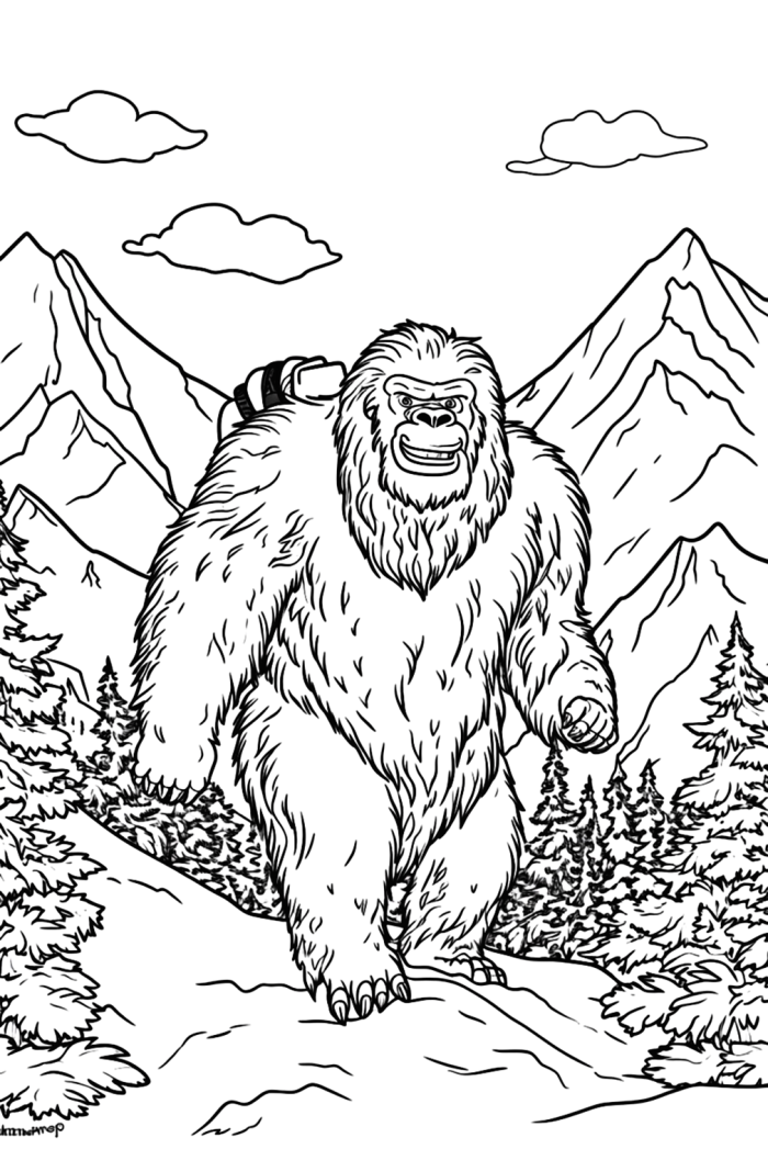 Bigfoot Punctuation Practice Worksheet Number 15 Second grade grammar worksheet featuring a Bigfoot theme for practicing punctuation skills