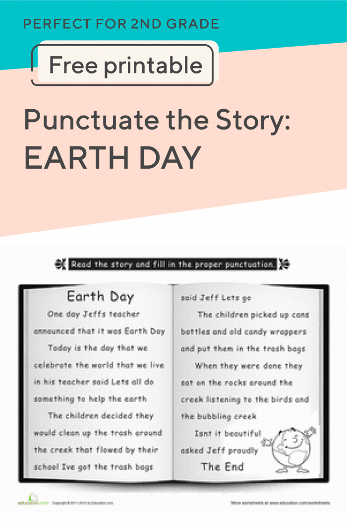 Bigfoot Punctuate the Story Worksheet 19 Grammar Exercise Second grade student worksheet featuring Bigfoot and grammar exercises for punctuation practice