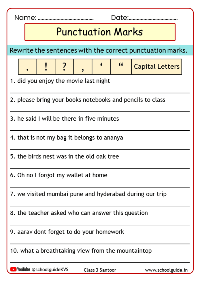 Bigfoot story punctuation practice activity for elementary grammar learners A second grade student completing a Bigfoot punctuation worksheet with sentences needing periods, question marks, and exclamation points