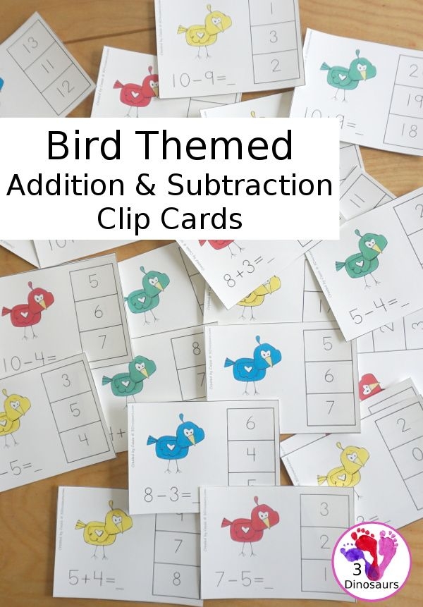 Bird Subtraction worksheet for early learners in Life Science Young children engaged in a bird-themed subtraction worksheet for kindergarten math practice