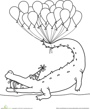 Coloring page featuring a piñata filled with candy for birthday celebrations