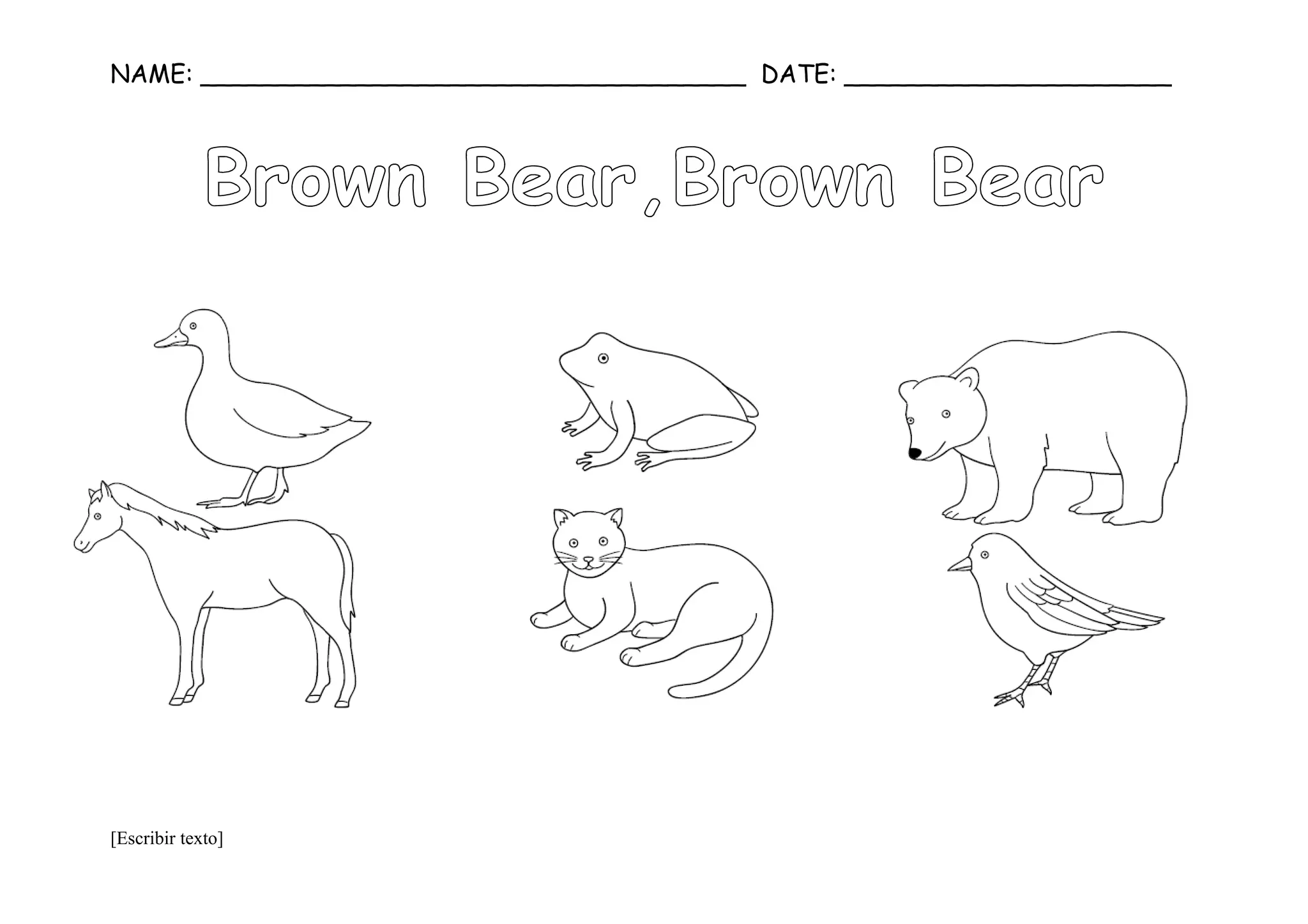 Black Bear worksheet for third graders exploring Yellowstone National Park