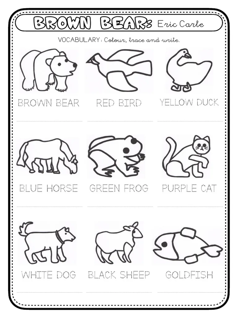 Third grade life science worksheet featuring an illustration of a black bear in Yellowstone National Park