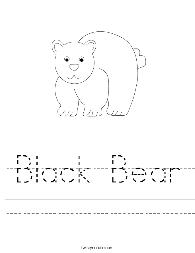 Third grade science worksheet featuring a black bear from Yellowstone National Park