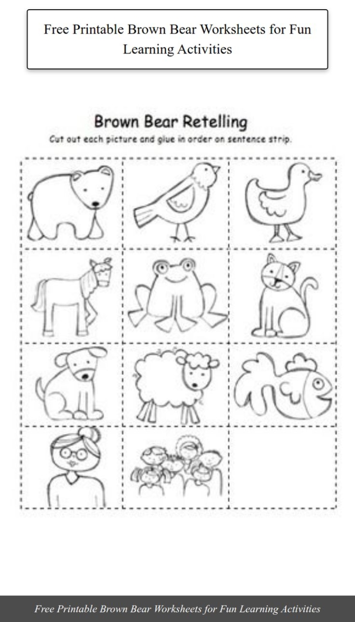 Black Bear worksheet for third graders exploring Yellowstone National Park