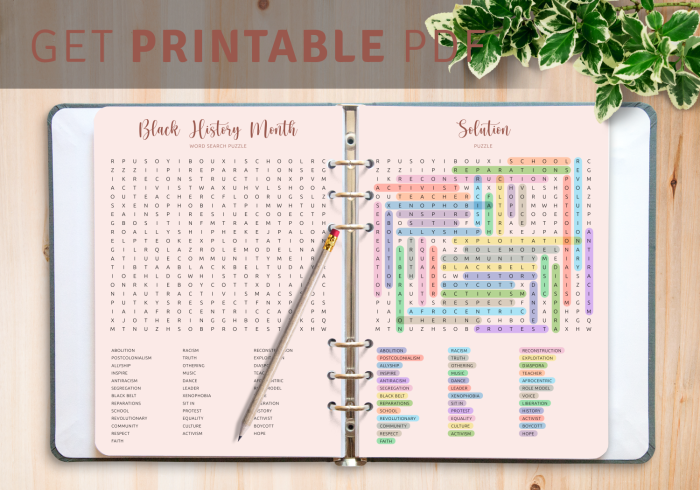 Earth and Space Science worksheet for Fourth Grade Black History Month word search worksheet for fourth graders featuring key terms related to African-American equality. Engaging word search activity to educate children about significant concepts in Black history.