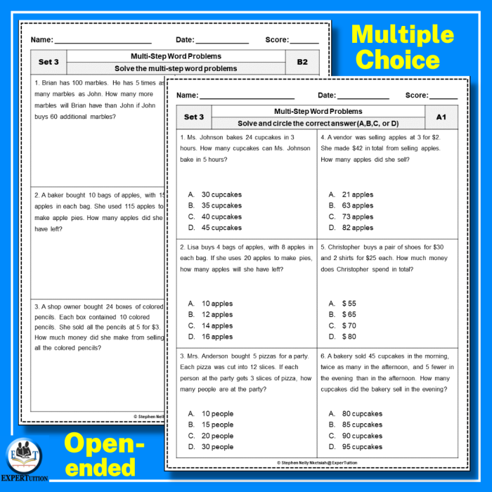 Blake's Afternoon at Sunnyvale Cinemas worksheet featuring multi-step word problems for fourth graders