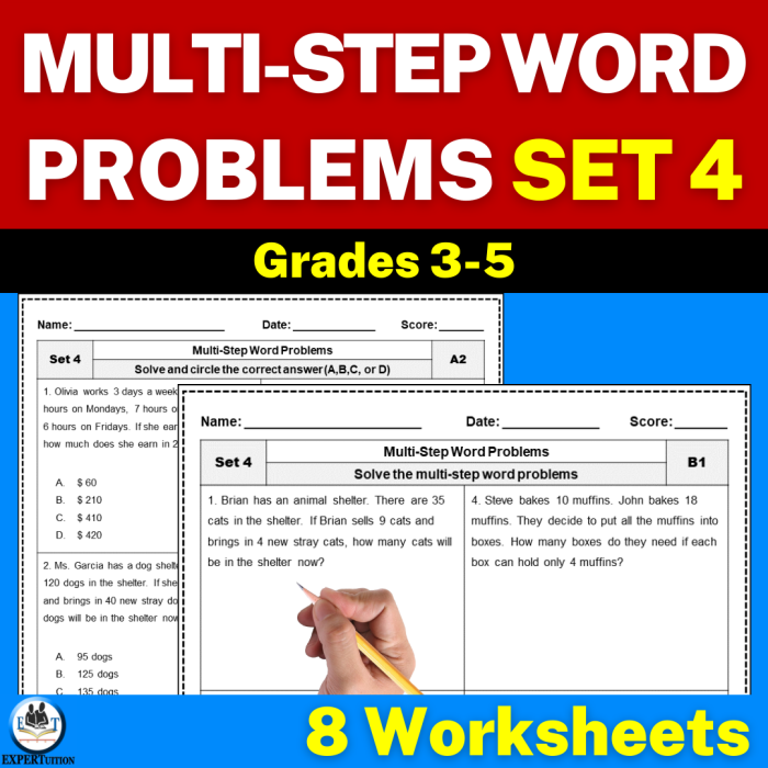 Blake's Afternoon at Sunnyvale Cinemas worksheet focusing on multi-step word problems for fourth graders