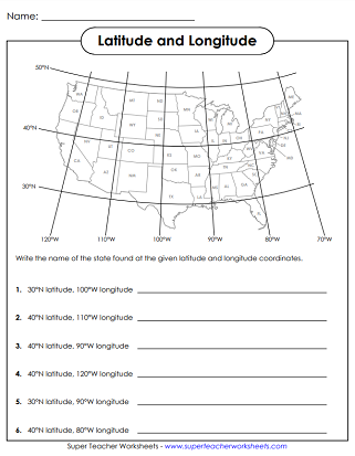 Blank U.S. map worksheet for third grade geography practice 7