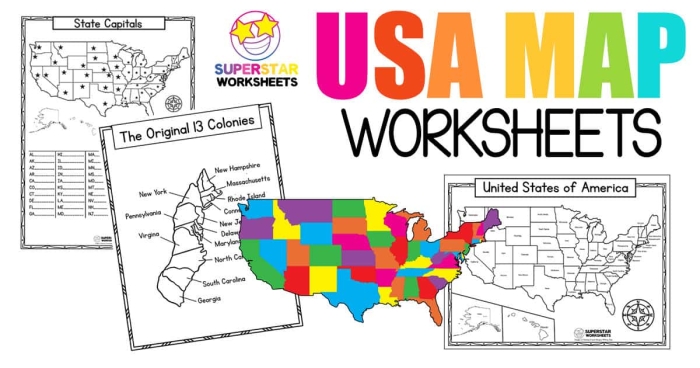 Blank map of the United States for third grade geography practice and learning