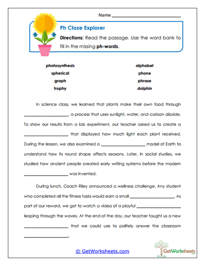 Complete the Sentence Blends in Context Practice Activity for Grade 2 Reading Second grade student completing a consonant blends sentence worksheet with fill-in-the-blank exercises
