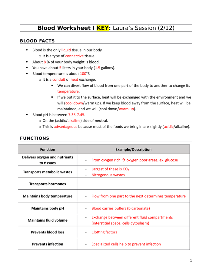 Illustration of the components of blood in the human circulatory system for fourth graders