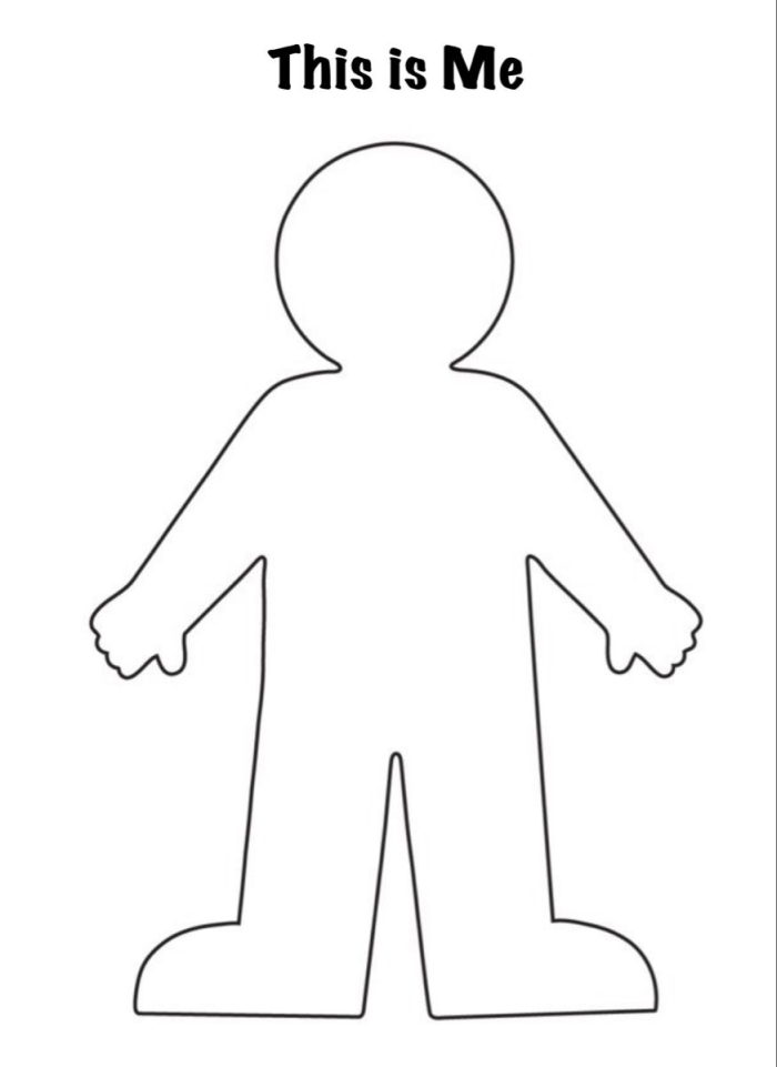 Body Outline worksheet for fifth graders showcasing human body systems