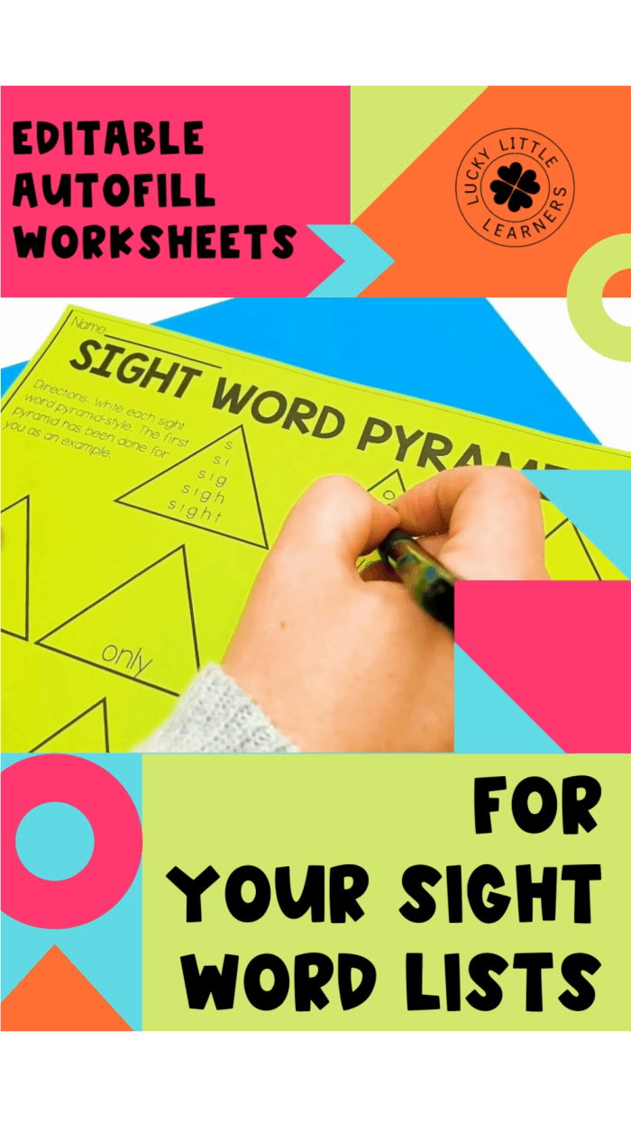 Fill-in-the-blank worksheet for first graders to enhance sight word recognition