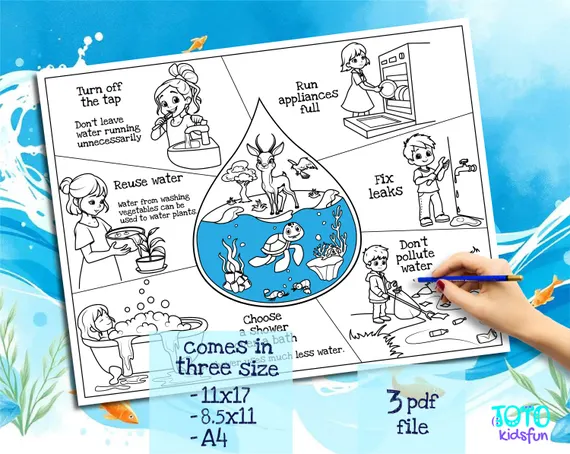 A young child excitedly colors a finish line scene on a Running Coloring Page worksheet