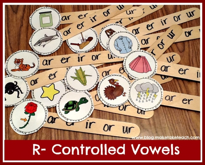 Missing Bossy R Sounds Practice Sheet 7 for Elementary Phonics Instruction Second grade worksheet showing missing bossy R words with r-controlled vowels for students to practice spelling and sound correspondences