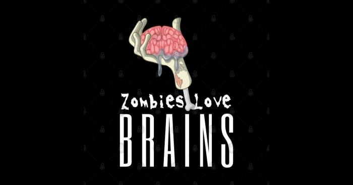 Fifth grade science worksheet featuring a fun zombie theme to help students label parts of the human brain