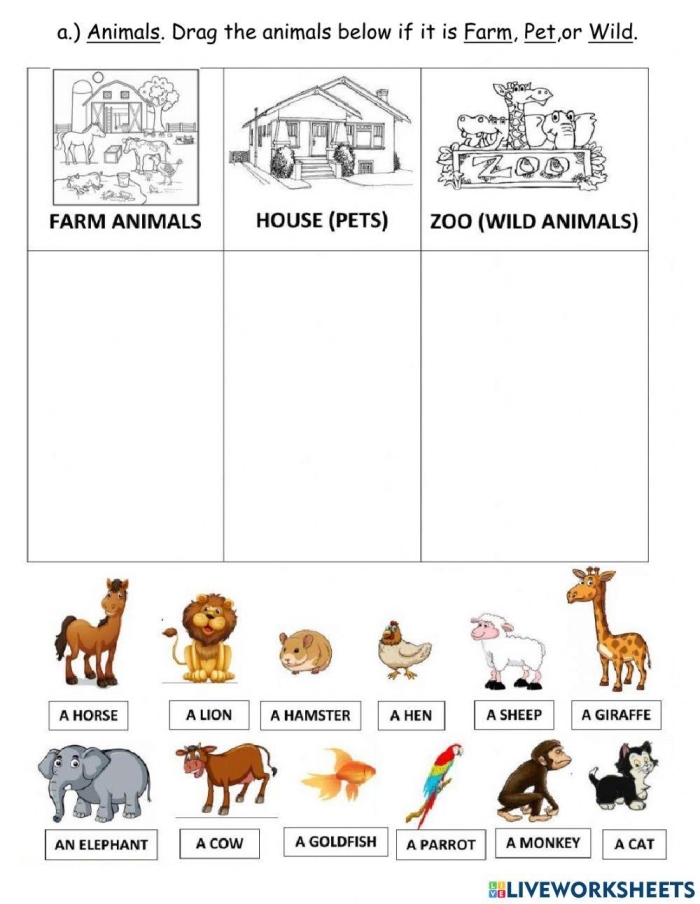 Build a Bar Graph: Favorite Wild Animals Worksheet for Grade 2 Worksheet featuring a bar graph analyzing favorite wild animals for second graders