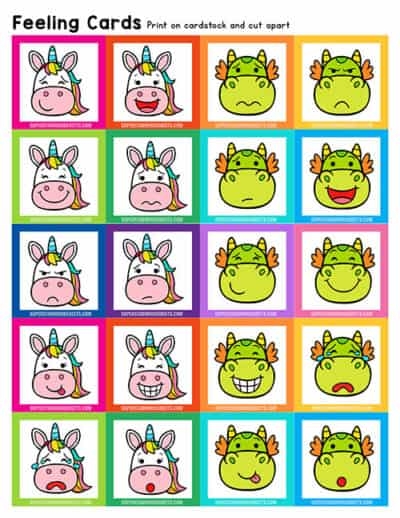 Character Emotion Match Cards Worksheet for 3rd Grade Lesson 9 Third grade students matching character actions to emotions on a printable worksheet