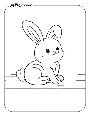 Writing worksheet for Pre-K Cute bunny coloring page worksheet for Pre-K students eager to add festive colors. Adorable Easter bunny waiting for your creative touch!