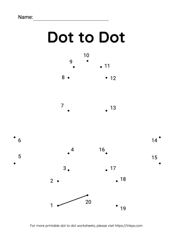 Hop Dot-to-Dot Easter Bunny Counting Worksheet for Young Learners A cute bunny dot-to-dot activity where kindergarteners connect numbered dots to complete the picture and practice counting skills