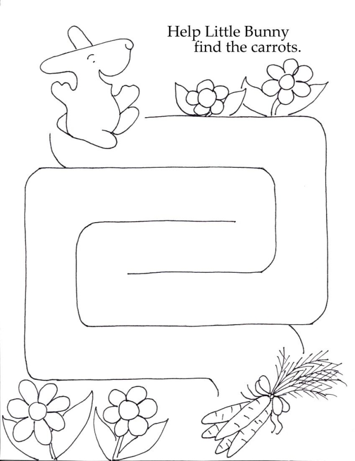 Engaging Easter maze puzzle for young learners in Spanish Bunny Maze worksheet for Pre-K students to enjoy during Easter