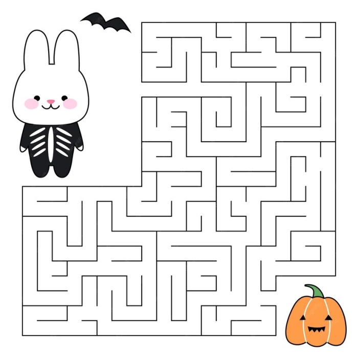 Easter Bunny Maze activity sheet for preschoolers to enjoy during the holiday Bunny Maze worksheet for Pre-K students in Spanish, designed for Easter fun and learning