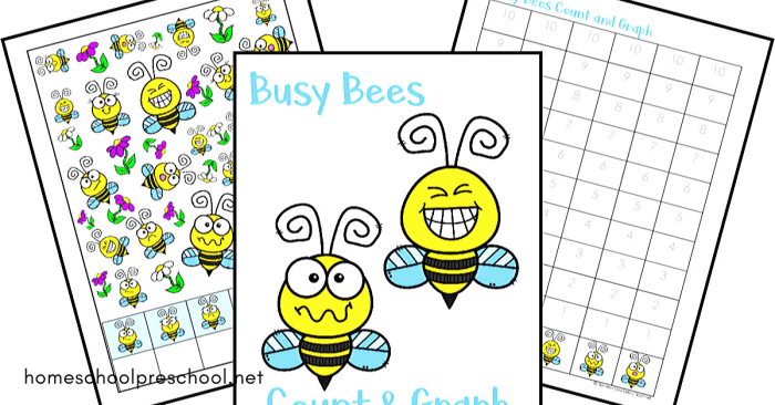 Colorful and engaging Busy Bees worksheet designed for preschoolers to enjoy while learning about data and graphing. Fun and interactive board game for early learners featuring cheerful graphics.