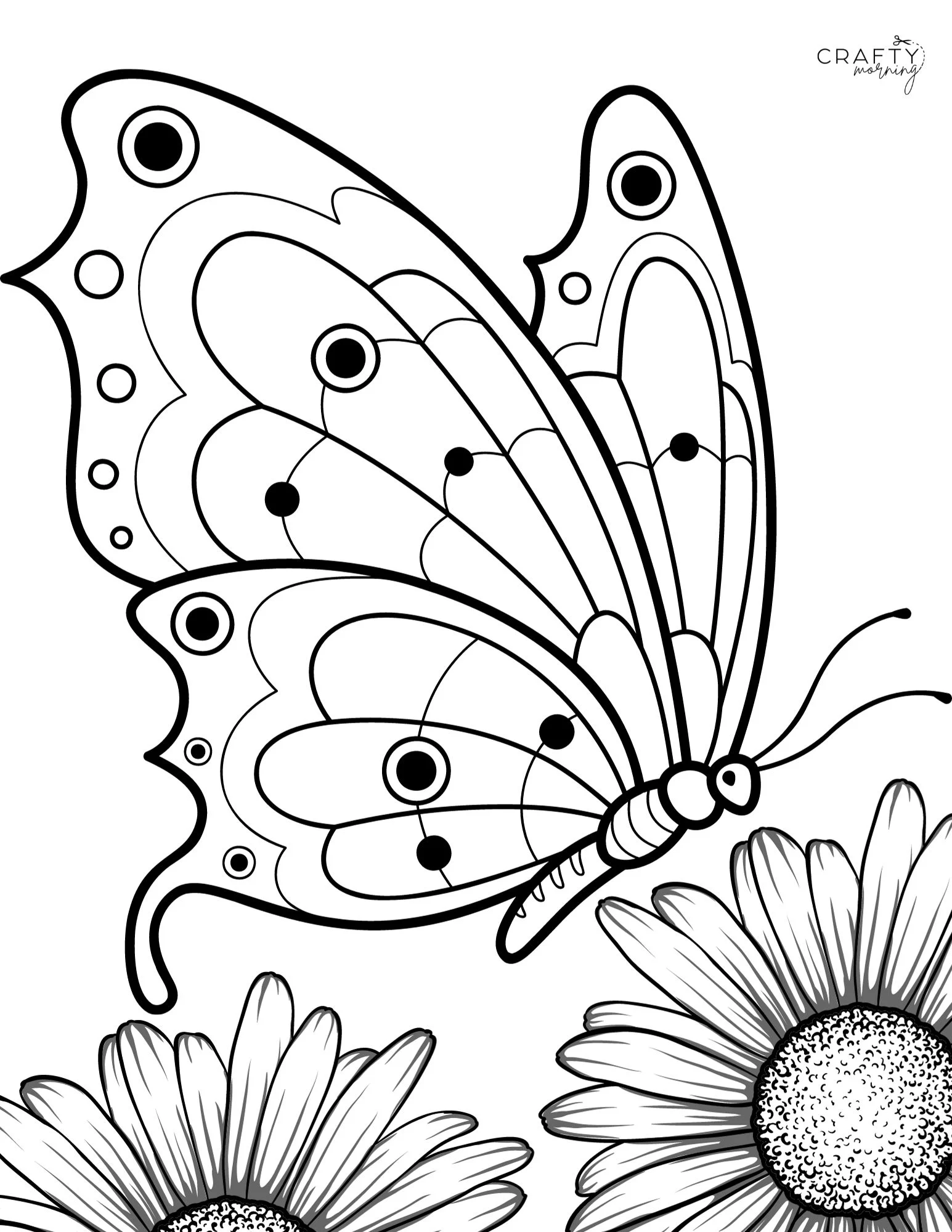 Butterflies Coloring Page Worksheet Number Eighteen A first grade science worksheet featuring an intricate collection of butterflies to color