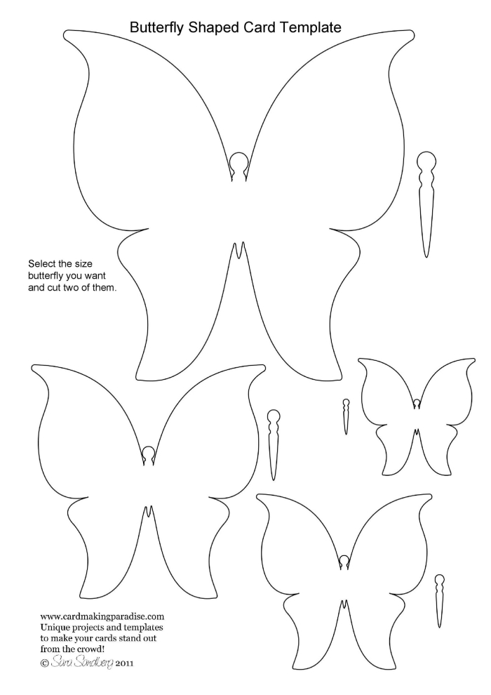 Colorful butterfly cutout template worksheet for arts and crafts activities