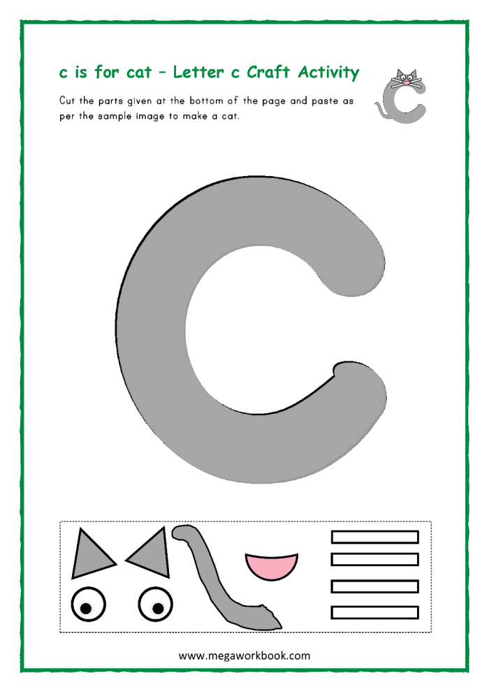 Engaging "C Is For..." worksheet for early learners in Pre-K Colorful worksheet featuring the letter C and fun activities for preschoolers
