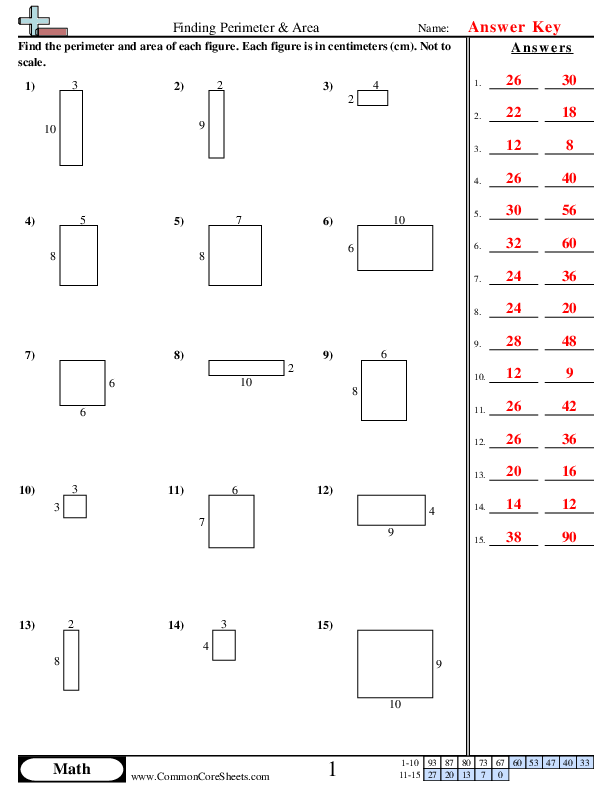 Third grade student worksheet featuring geometry exercises to determine the area of various shapes by counting unit squares