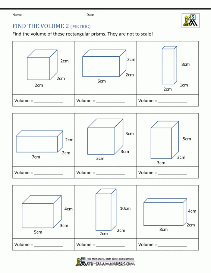 Fifth grade students calculating the volume of 3D shapes using base and height measurements