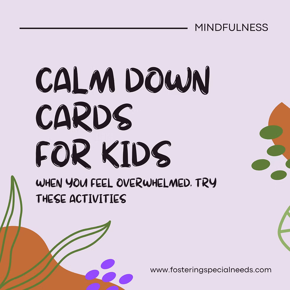 Calm Down Cards for Young Children Worksheet 21 Printable calm down cards for Pre-K students to practice emotional regulation