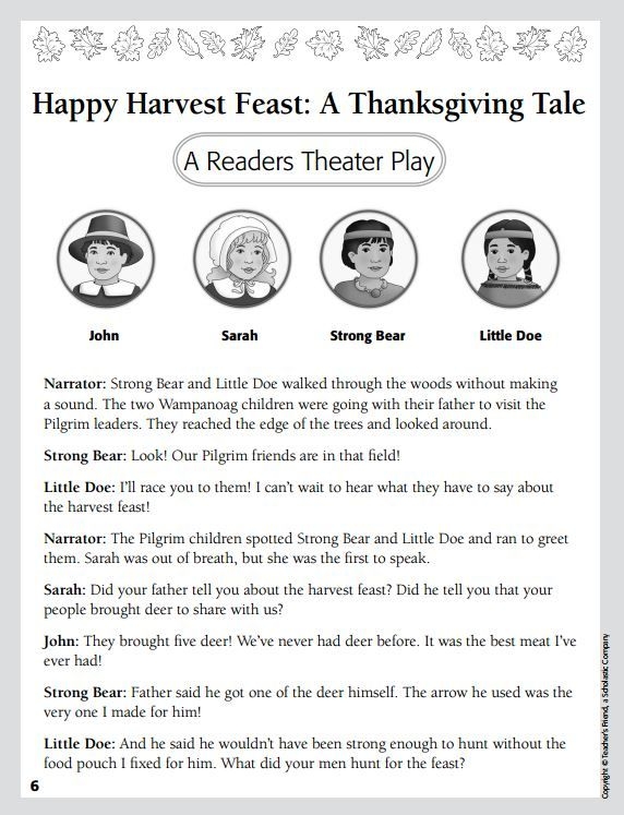 Third grade students performing a reader's theater script about camping in cold weather with comprehension questions below the dialogue