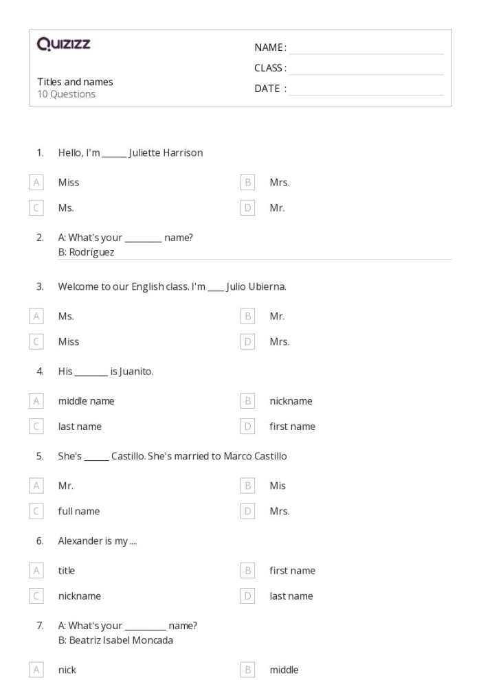 Title of the worksheet on capitalizing titles Worksheet on capitalization rules for fourth graders