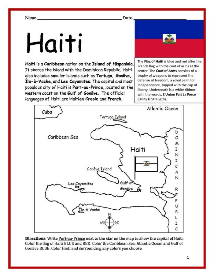 Case Study: Deforestation in Haiti educational worksheet image Worksheet exploring the impact of deforestation in Haiti for sixth graders