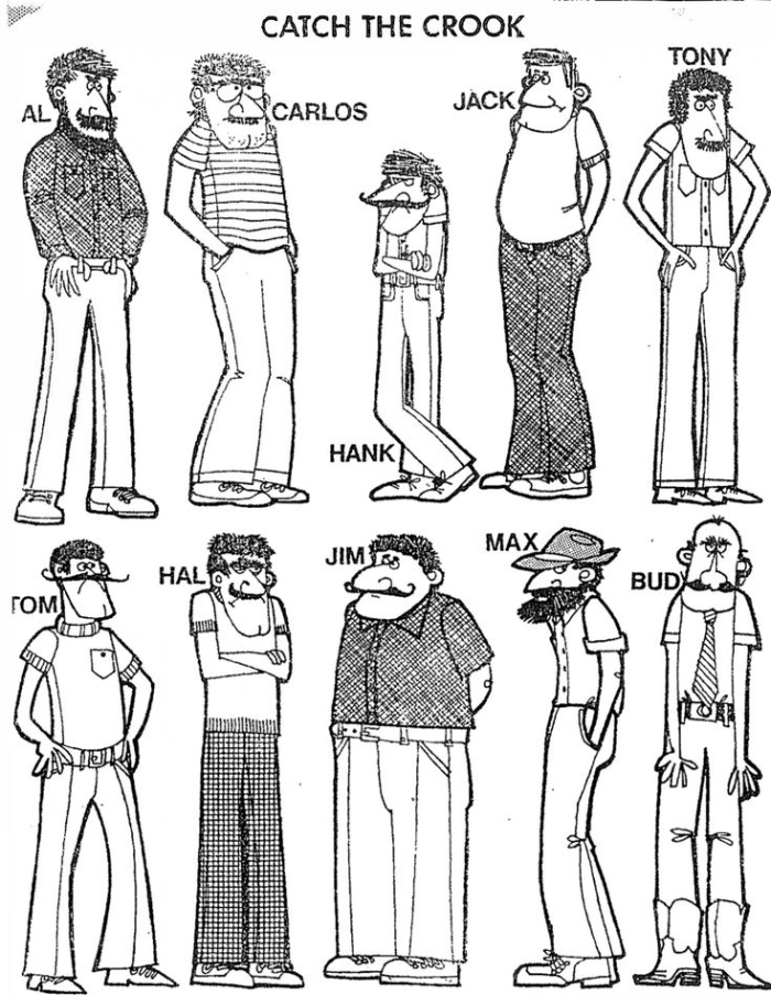 Catch the Crook Math and Grammar Worksheet 19 Fifth grade students solving logic puzzles on the Catch the Crook worksheet