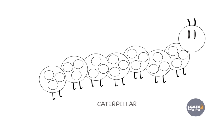Engaging connect the dots activity featuring a colorful caterpillar Caterpillar Dot-to-Dot worksheet for kindergarten counting practice