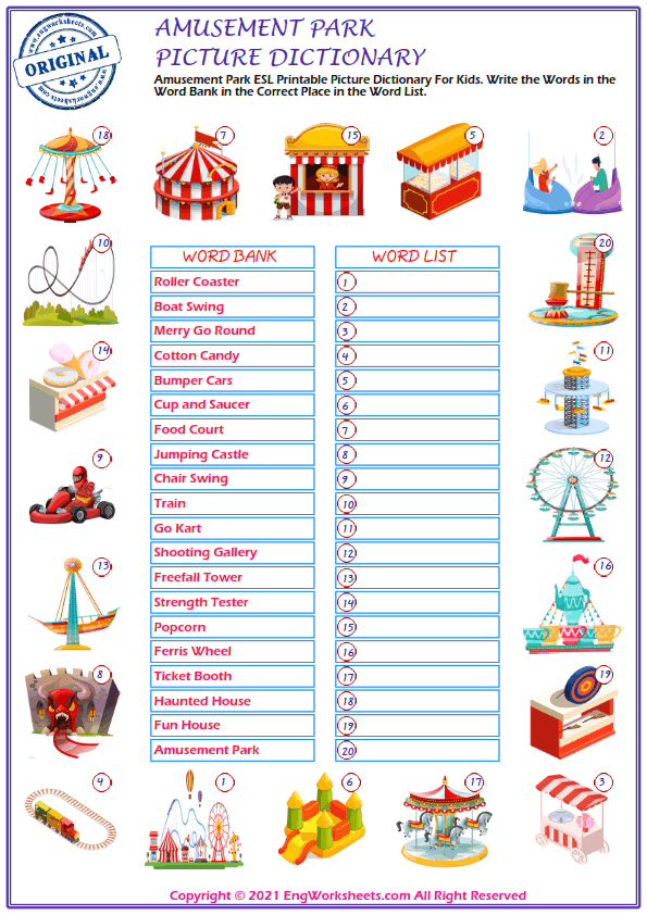 Cause and Effect Reading Comprehension worksheet featuring a fun day at the amusement park for third graders