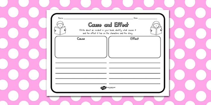 Pair the Cause and Effect worksheet for second graders focusing on sentence relationships